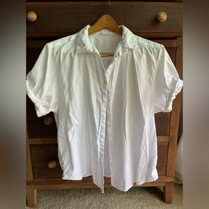 Gap white button down blouse